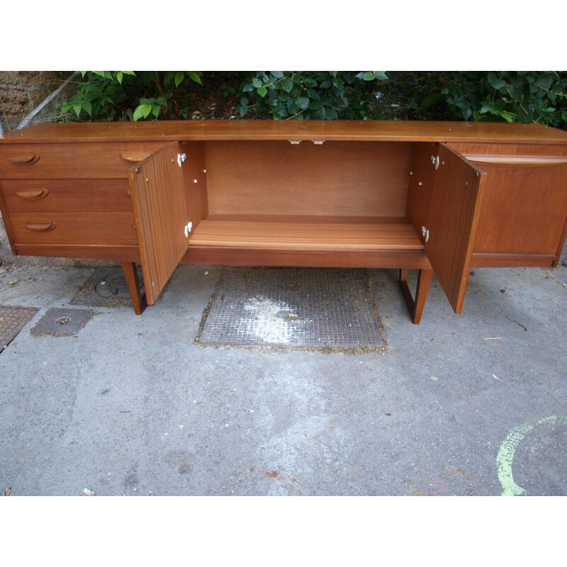 Teak sideboard with 3 drawers and 3 storage compartments - 1960s