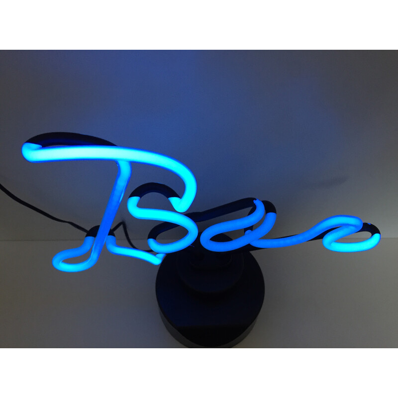 Vintage Art Modern light sign to place blue neon
