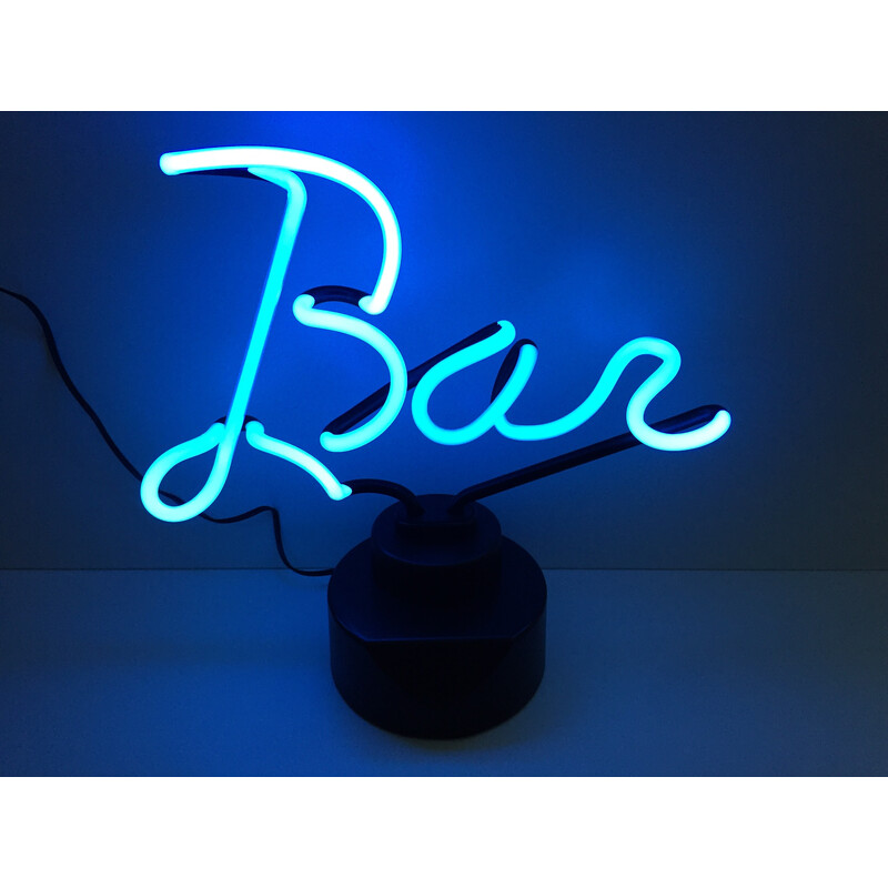 Leuchtschild Vintage Art Moderne zum Aufstellen Neon blau