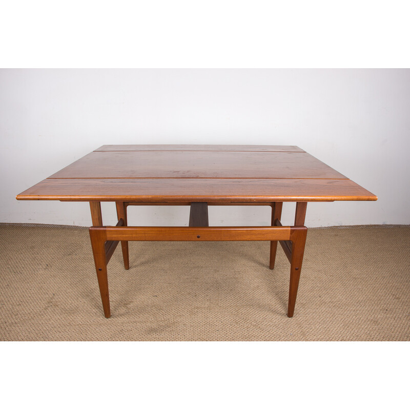 Table vintage en teck extensible par Kai Kristiansen pour Danish Furnitures, Danemark 1960