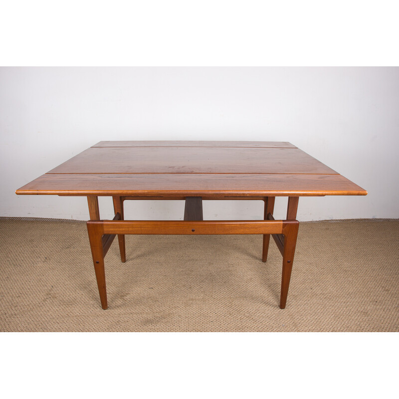 Vintage extendable teak table by Kai Kristiansen for Danish Furnitures, Denmark 1960