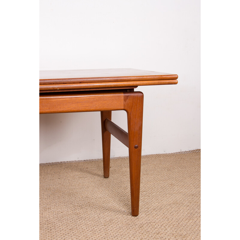 Vintage extendable teak table by Kai Kristiansen for Danish Furnitures, Denmark 1960