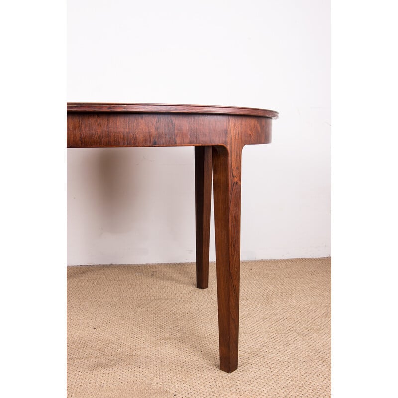 Vintage extendable rosewood dining table by Hugo Frandsen for Spottrup, Denmark 1960