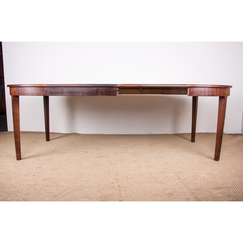 Vintage extendable rosewood dining table by Hugo Frandsen for Spottrup, Denmark 1960