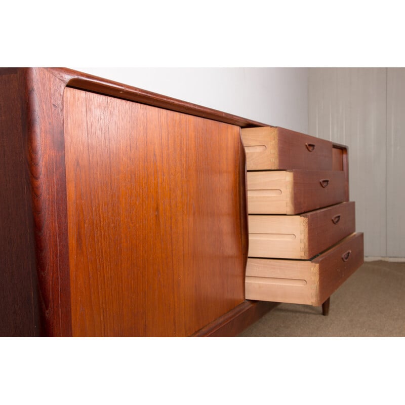 Vintage teak sideboard by Henry Walter Klein for Bramin, Denmark 1960