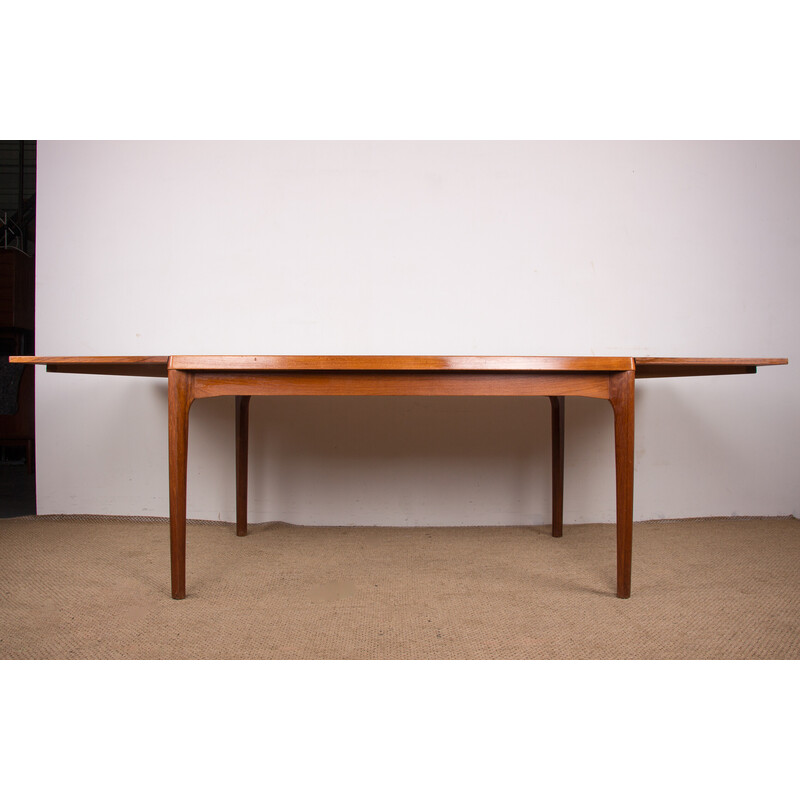 Vintage extendable teak dining table by Henning Kjaernulf for Vejle Stole, Denmark 1960