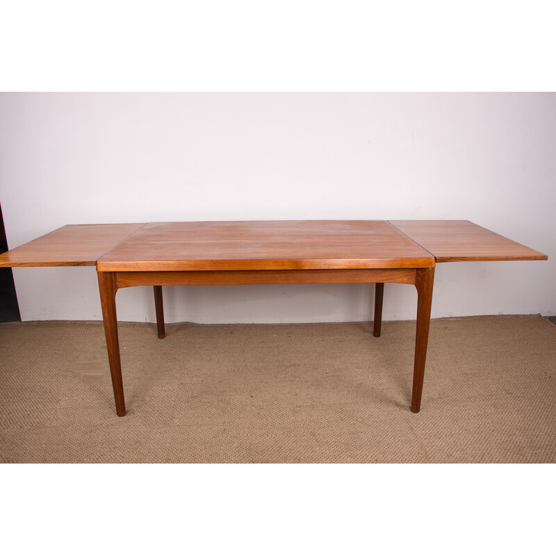 Vintage extendable teak dining table by Henning Kjaernulf for Vejle Stole, Denmark 1960