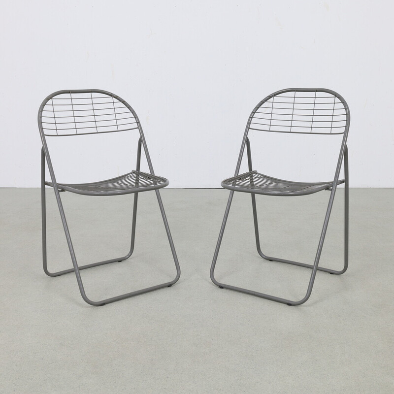 Par de cadeiras dobráveis vintage de Niels Gammelgaard para a Ikea, 1980