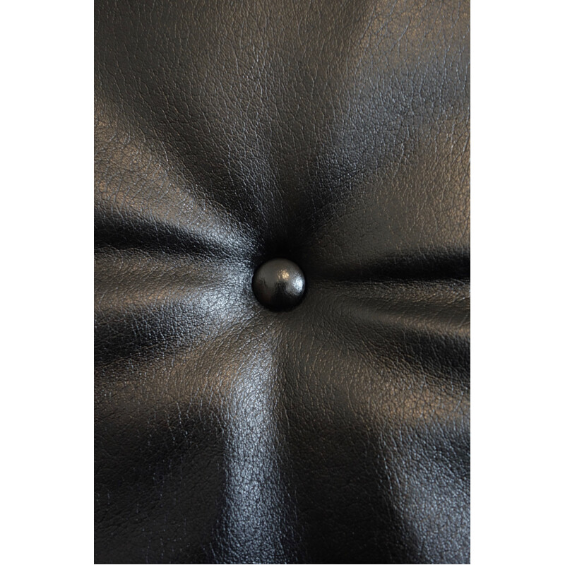 Scandinavian leather armchair by Elsa & Nordahl Solheim produced by Rybo -1960s