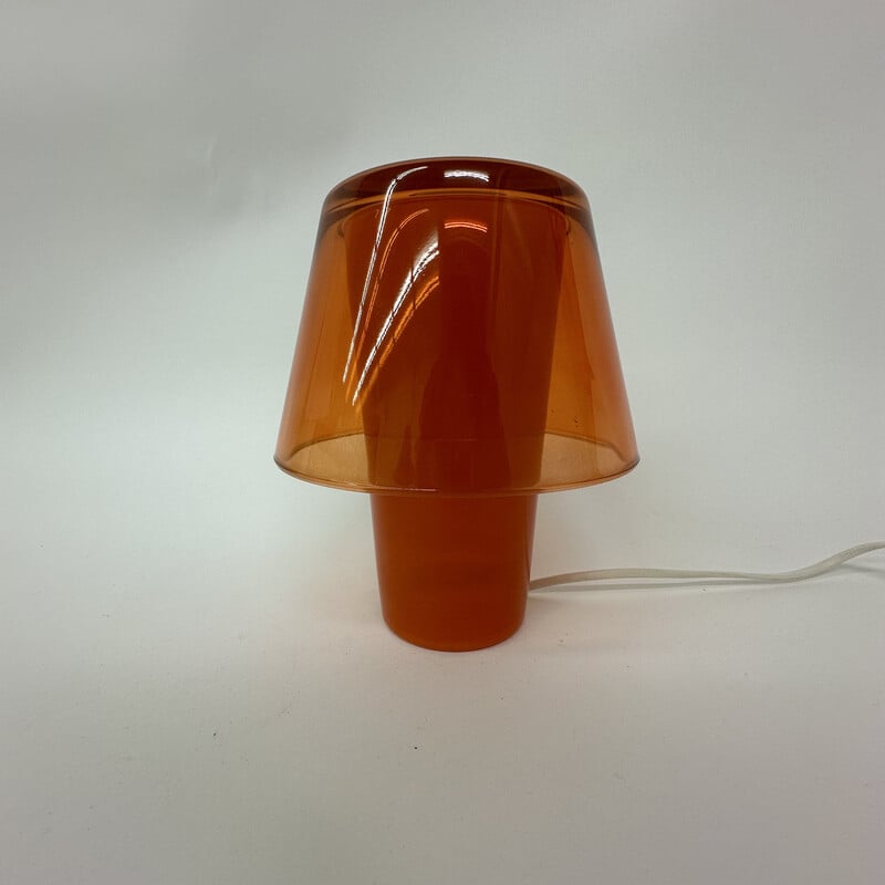 Lampe de table vintage Gavik en verre orange pour Ikea, 1990