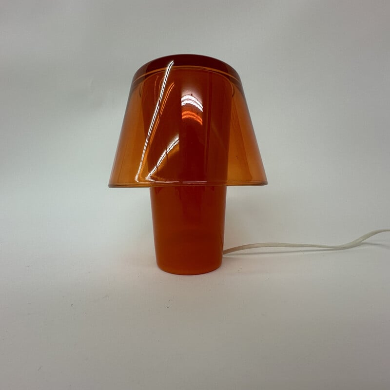 Lampe de table vintage Gavik en verre orange pour Ikea, 1990