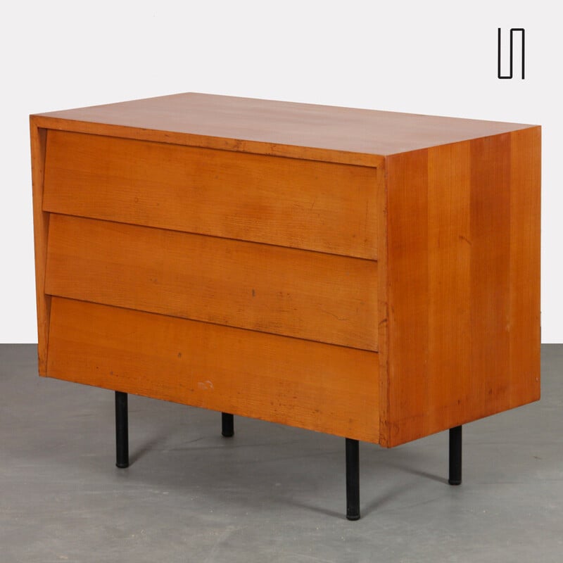 Vintage wood and metal chest of drawers by Florence Knoll, 1960
