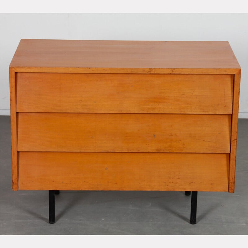Vintage wood and metal chest of drawers by Florence Knoll, 1960