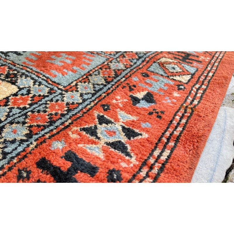 Vintage-Teppich aus Seide und Baumwolle