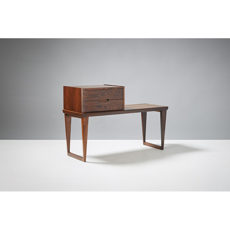 Rosewood bench with drawers unit, Kai KRISTIANSEN - 1960s