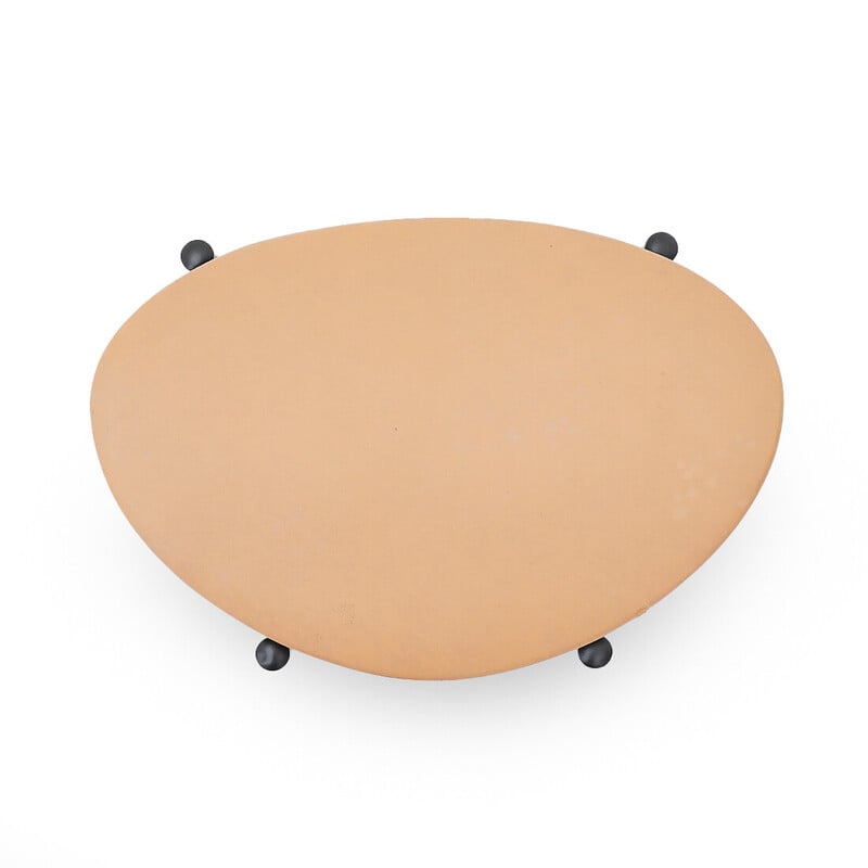 Vintage "Lutrario" stool in metal and brass by Carlo Mollino for Doro Cuneo, 1950