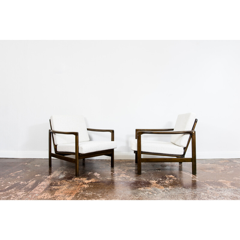 Pair of vintage armchairs model B-522 by Zenon Bączyk, 1960