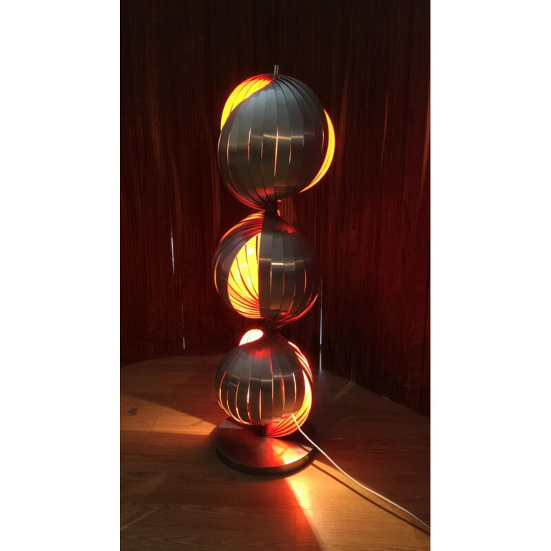 Three balls spherical Floor Lamp by Henri Mathieu - 1960s