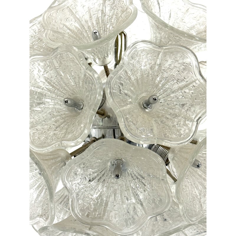 Vintage Murano glass flower glass, Italy 1970
