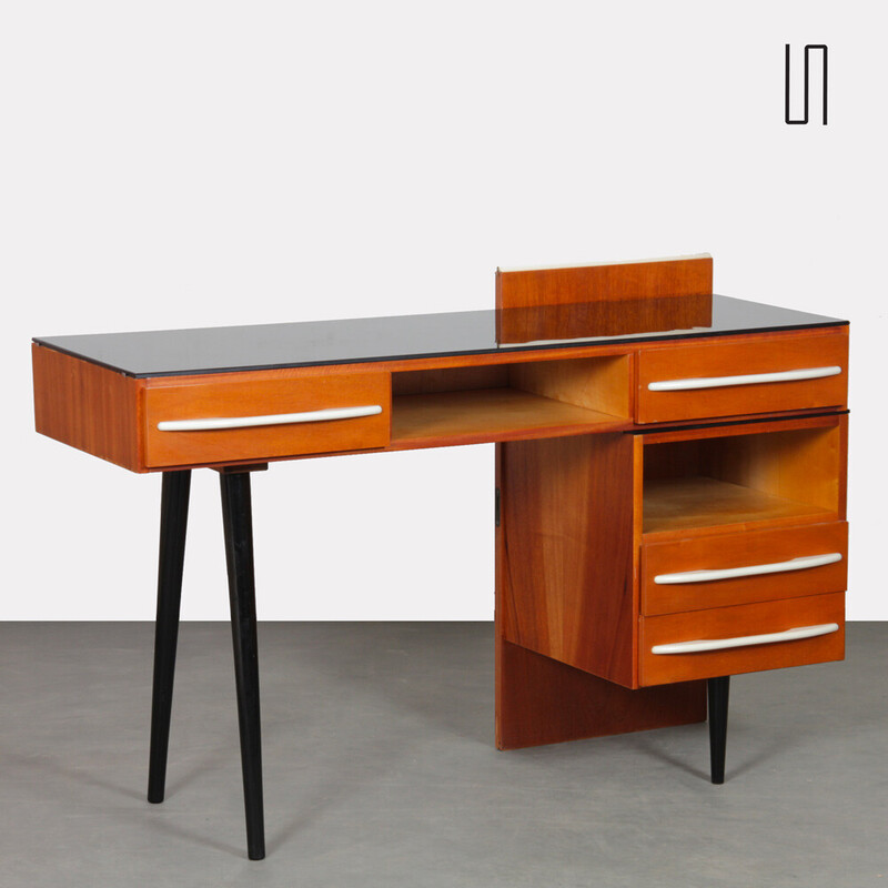 Bureau vintage en verre opalisé par Mojmir Pozar pour UP Zavody, Tchécoslovaquie 1960