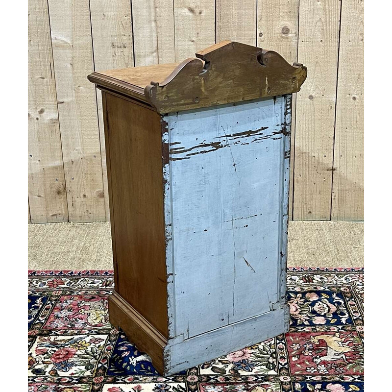 Vintage blond mahogany bedside table, England