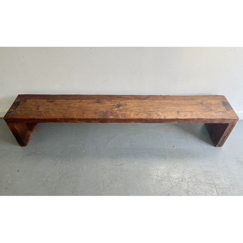 Vintage solid wood dining room bench