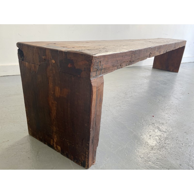 Vintage solid wood dining room bench