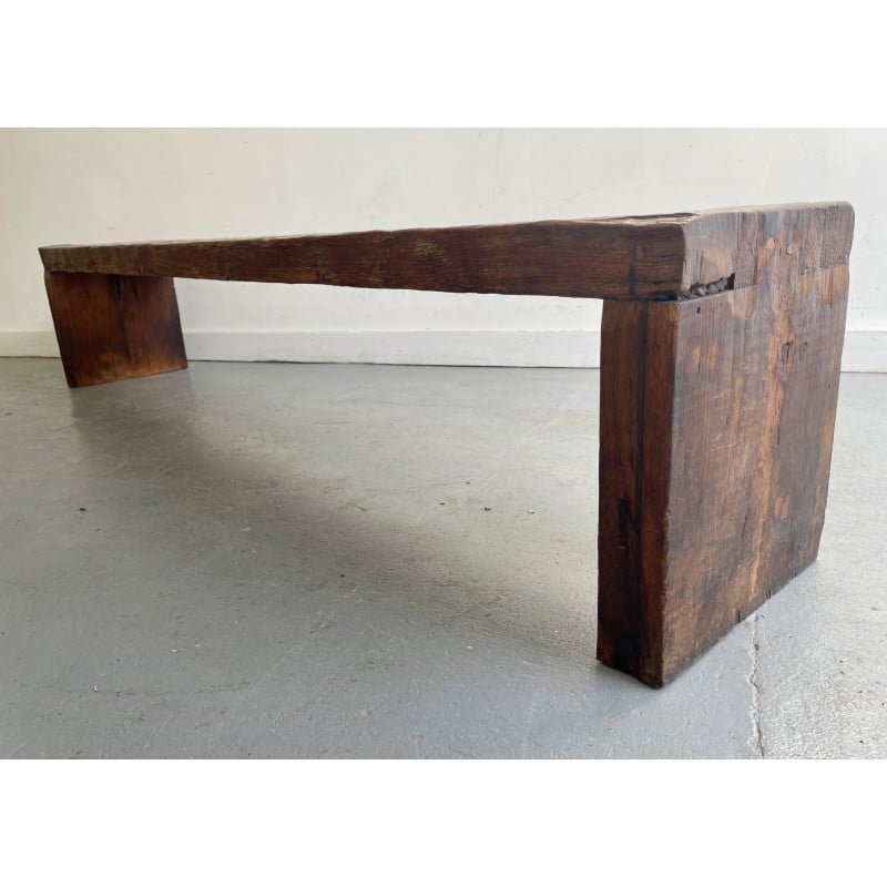 Vintage solid wood dining room bench