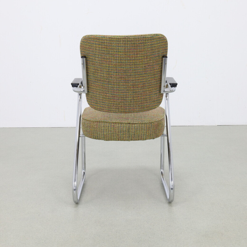 Vintage tubular frame armchair by Paul Schuitema for Fana Metal, 1960