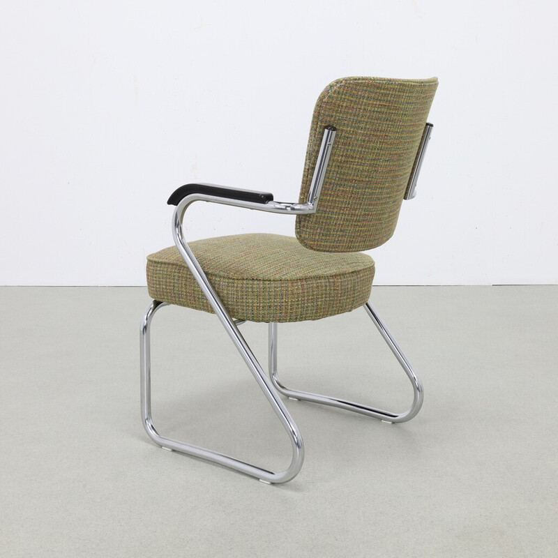 Vintage buisframe fauteuil van Paul Schuitema voor Fana Metal, jaren 60