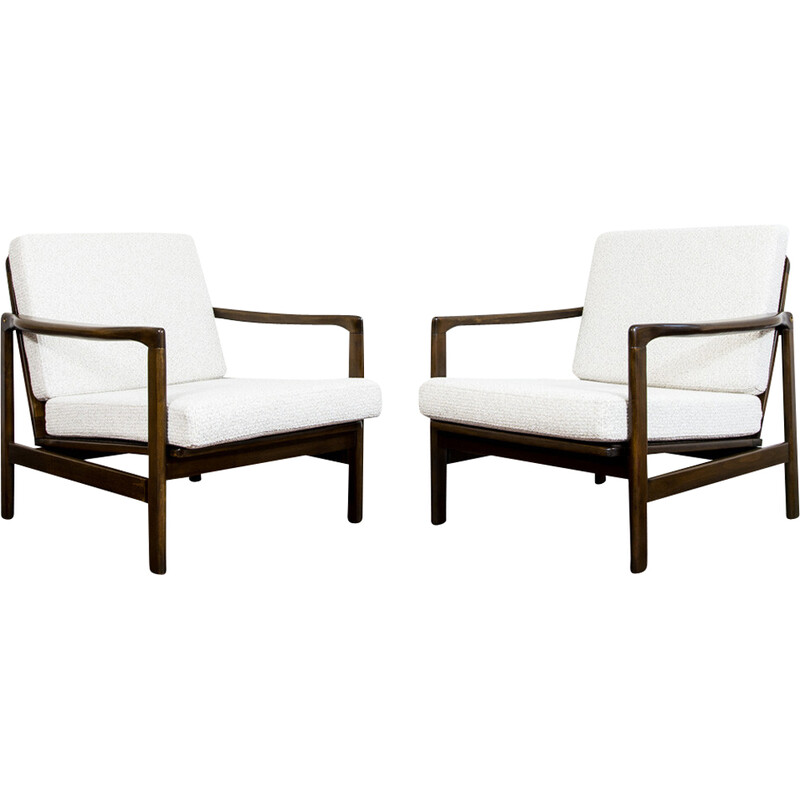 Pair of vintage armchairs model B-522 by Zenon Bączyk, 1960