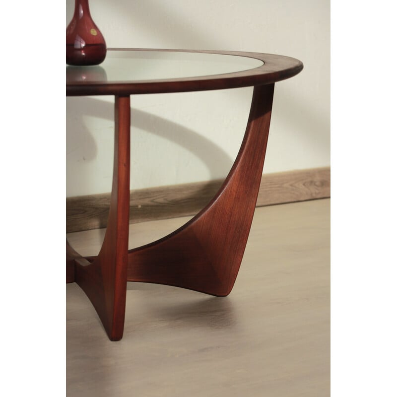 Vintage Astro coffee table in solid teak and glass by Victor Bramwell for G-Plan, 1969