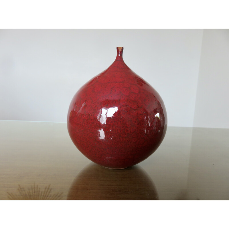 Set of 4 vintage ceramic “Fig” vases, 1960