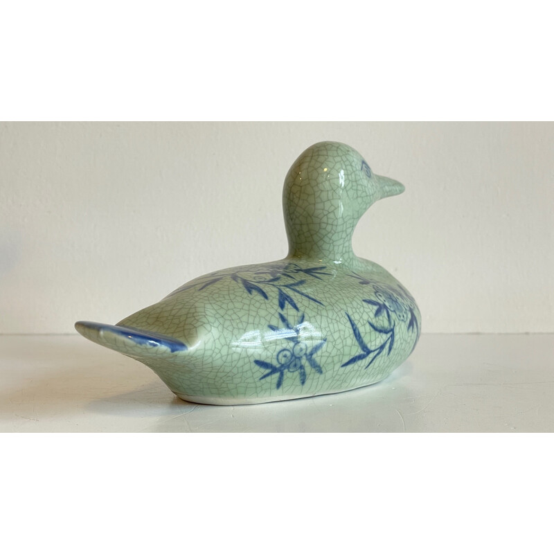 Vintage cracked ceramic duck