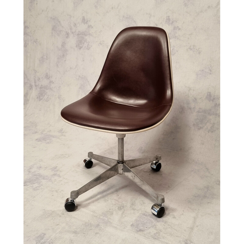 Vintage-Bürostuhl von Charles und Ray Eames aus Glasfaser und Stahl für Herman Miller, 1960er Jahre