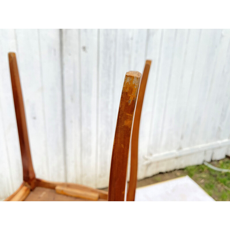 Vintage cherry wood bedside table with 1 drawer