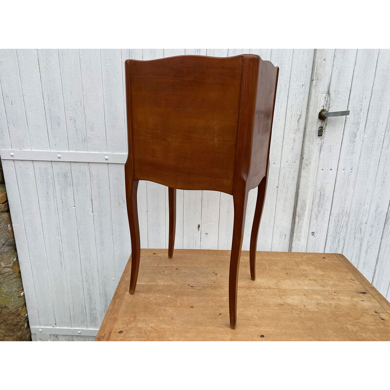 Vintage cherry wood bedside table with 1 drawer