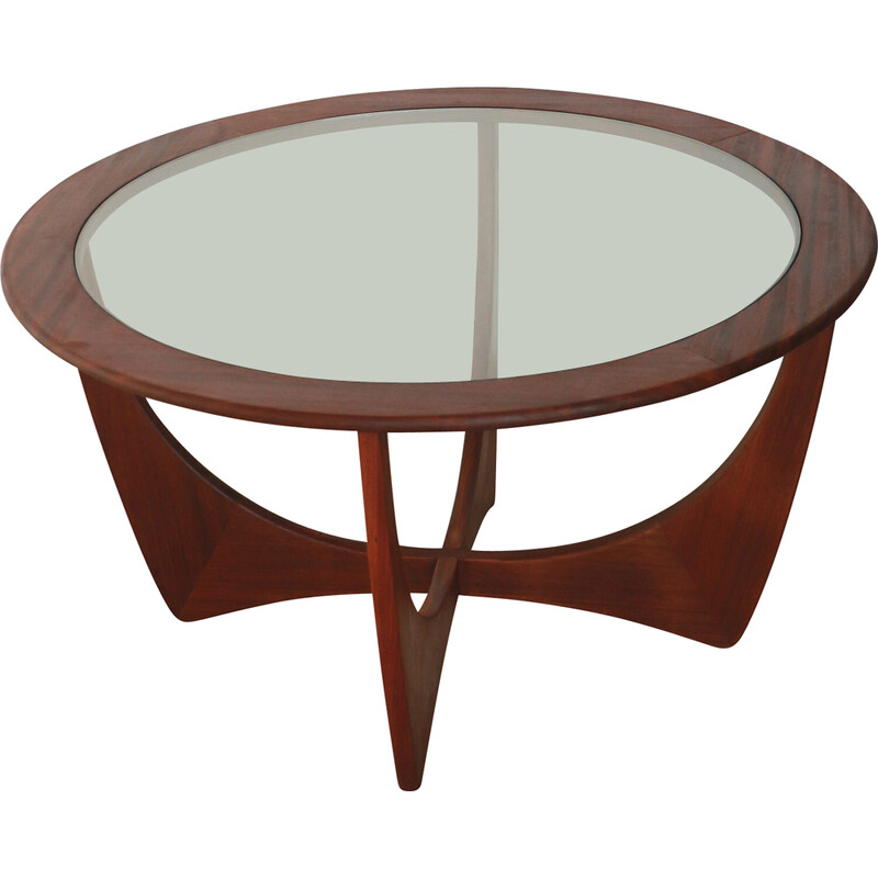 Vintage Astro coffee table in solid teak and glass by Victor Bramwell for G-Plan, 1969