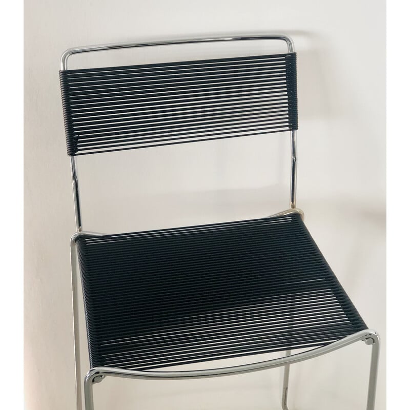 Vintage "Spaghetti" bar stools in chrome metal by Giandomenico Belotti for Alias, Italy 1980