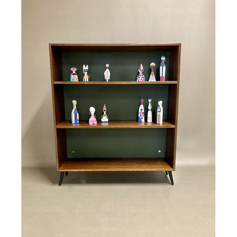 Vintage modular bookcase in rosewood and metal, 1950