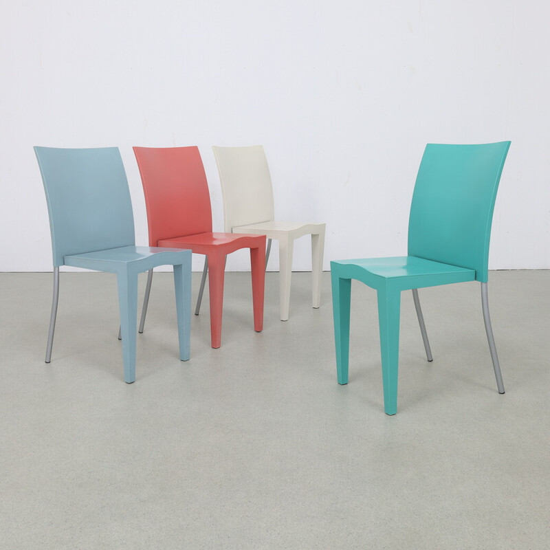 Set of 4 vintage "Miss Global" dining chairs by Philippe Starck for Kartell, 1990