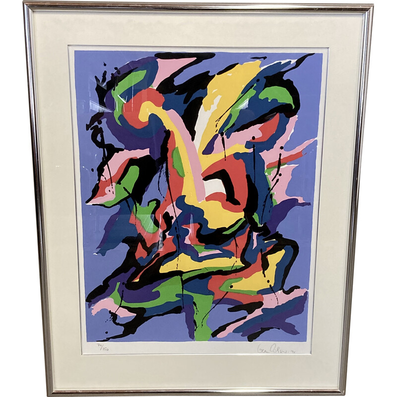 Vintage lithograph by Gorm Eriksen, 1991