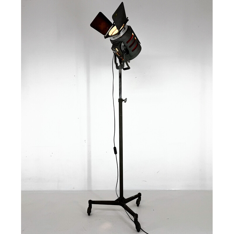 Vintage adjustable metal cinema floor lamp by S. Marcucci Srl., Italy 1960