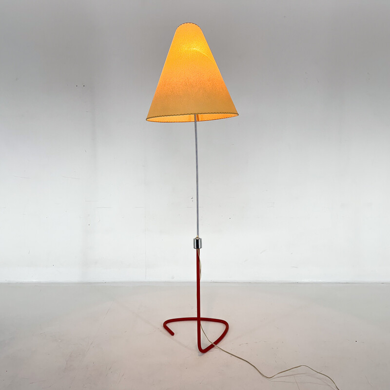 Lampadaire vintage en parchemin par Josef Hurka pour Napako, Tchécoslovaquie 1960