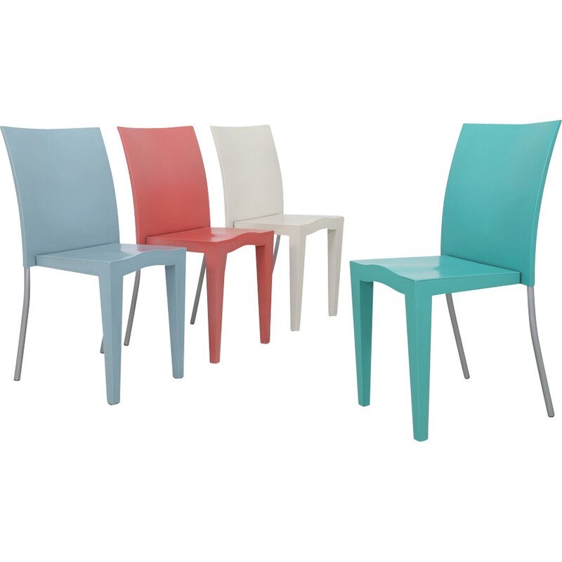 Set of 4 vintage "Miss Global" dining chairs by Philippe Starck for Kartell, 1990