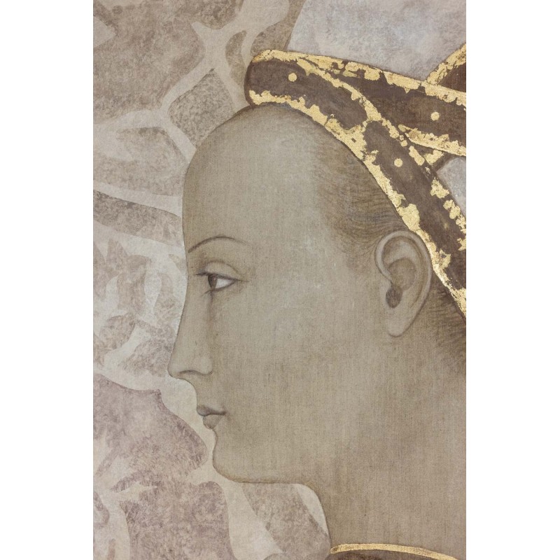 Pintura vintage representando uma mulher nobre, França