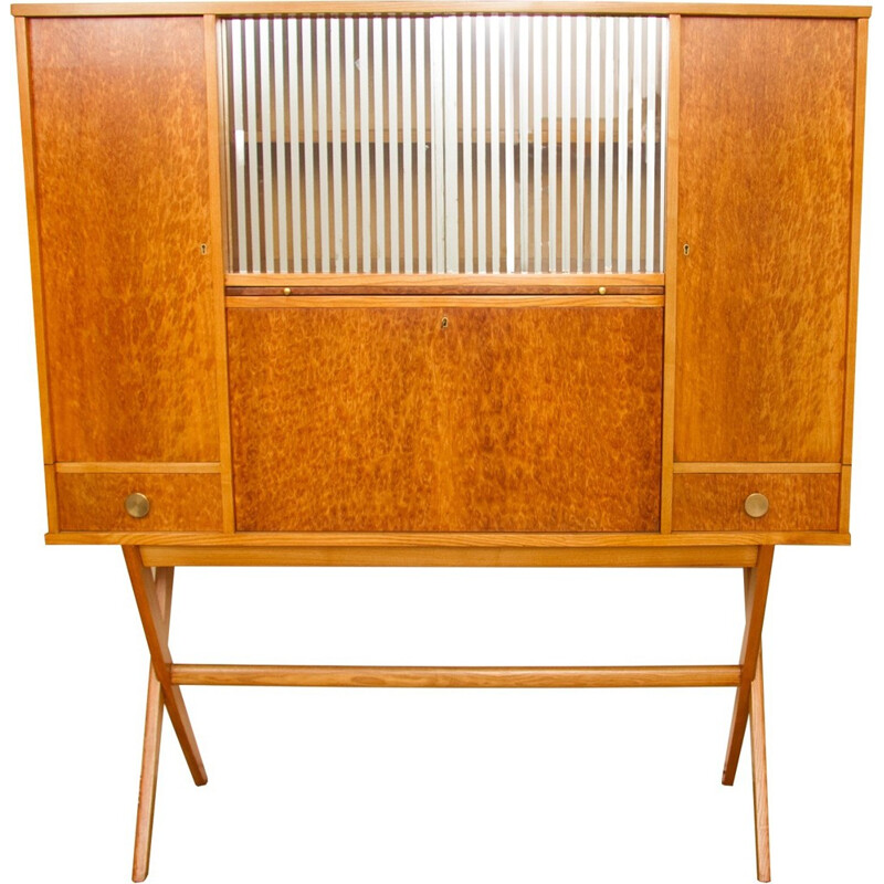 Mid century coktail secretary in maple wood - 1960s