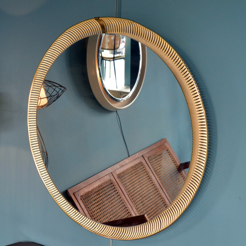 Vintage enlightened borders mirror - 1960s