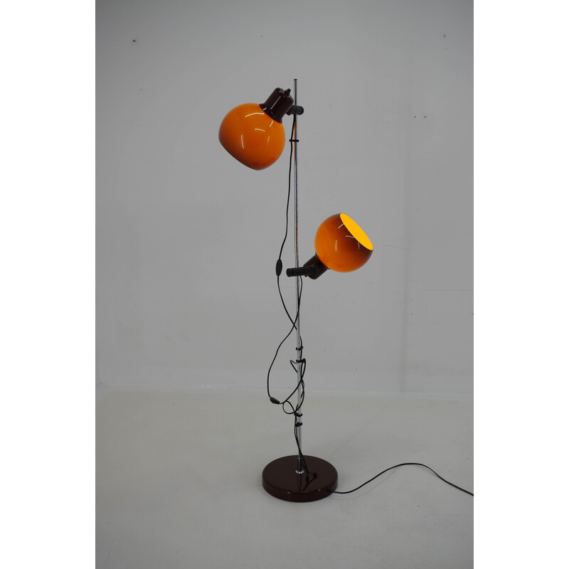 Vintage oranje kunststof vloerlamp, Hongarije jaren 70
