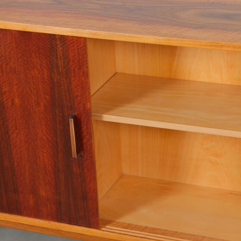 Vintage mahogany and walnut chest of drawers, 1960